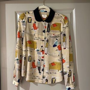 RARE Kate Spade 100% silk blouse
